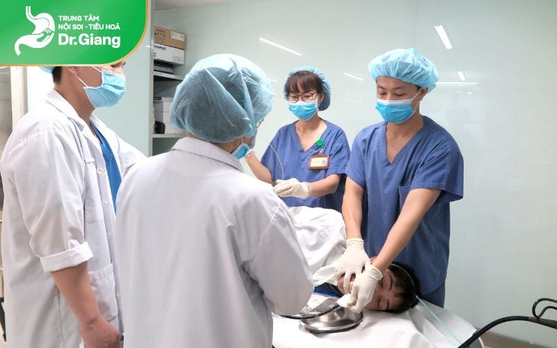 Người bệnh ngủ trong quá trình thực hiện nội soi