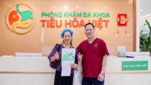 Khách hàng Đỗ Thị Liên tầm soát Polyp đại tràng với chuyên gia 20 năm kinh nghiệm
