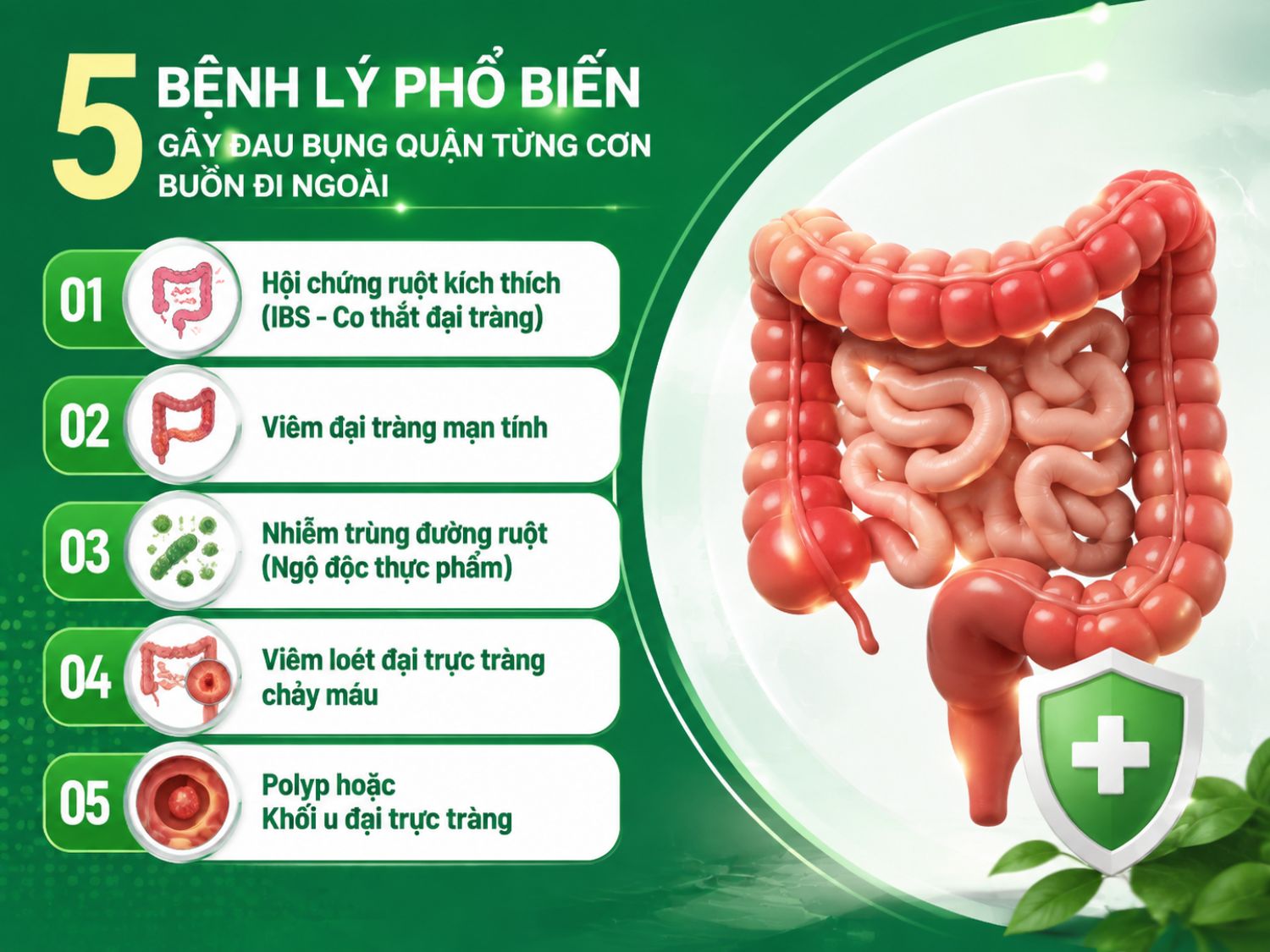 Đau bụng quặn từng cơn kèm cảm giác buồn đi ngoài có thể liên quan đến nhiều bệnh lý tiêu hóa khác nhau. Việc nhận biết đúng nguyên nhân giúp lựa chọn hướng xử lý phù hợp và tránh bỏ sót bệnh lý cần điều trị.