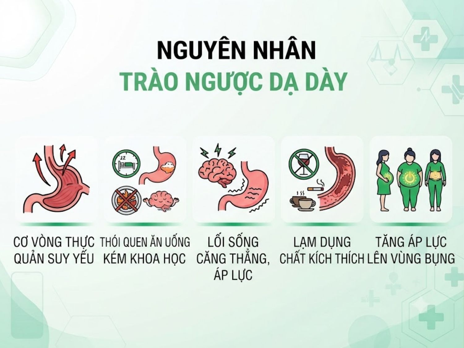 các nguyên nhân gây trào ngược dạ dày
