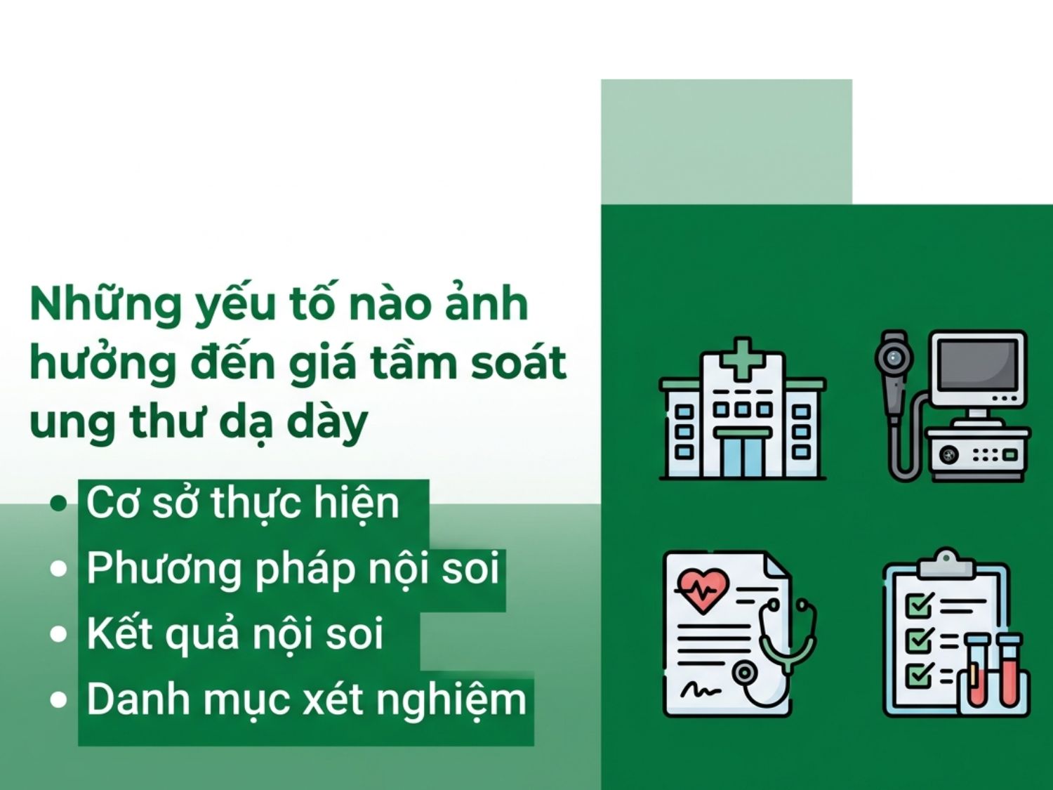 4 yếu tố cốt lõi quyết định chi phí tầm soát ung thư dạ dày tại các cơ sở y tế chuyên khoa tiêu hóa uy tín.