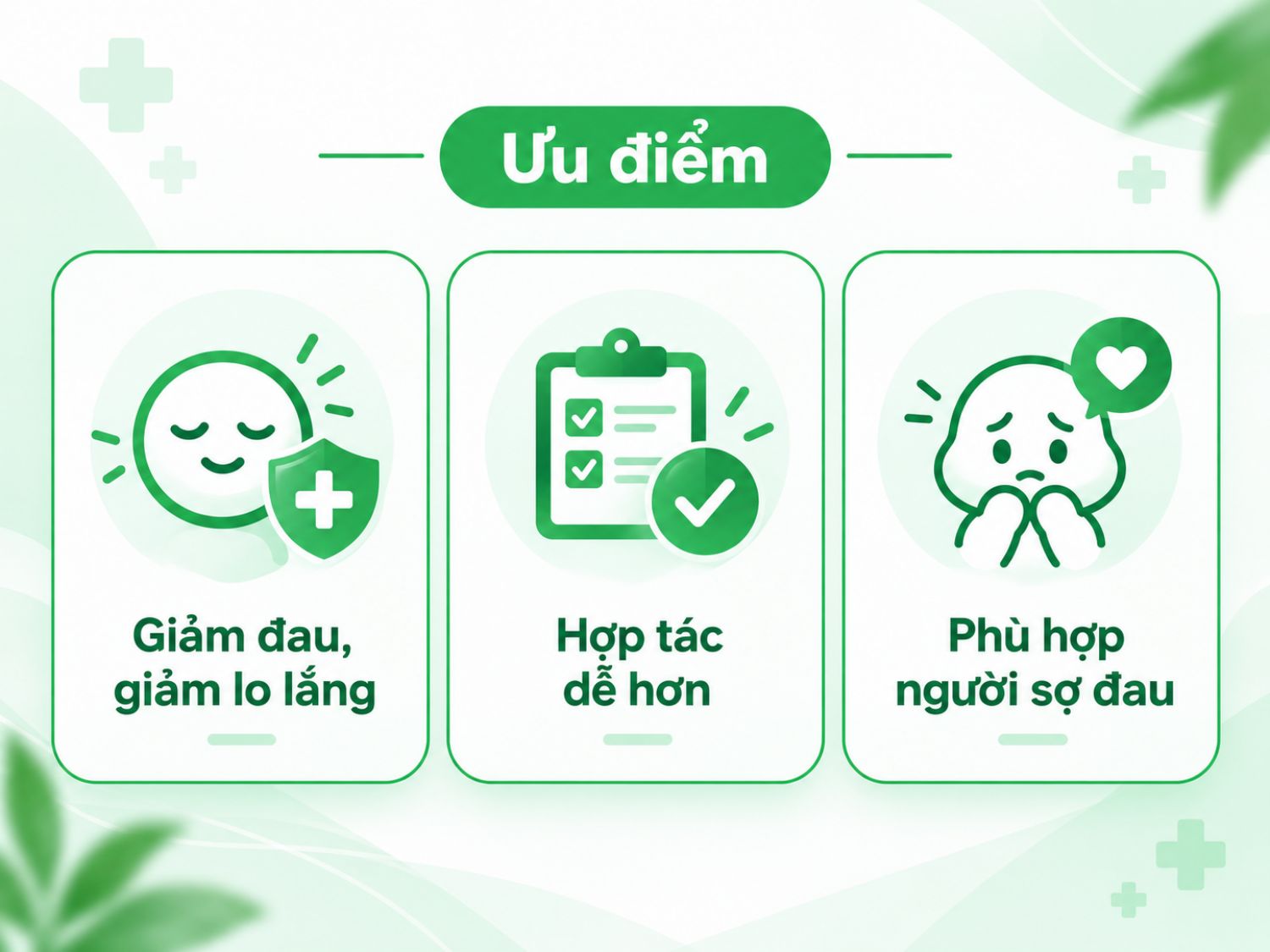 ảnh mô tả ưu điểm của nội soi đại tràng không đau
