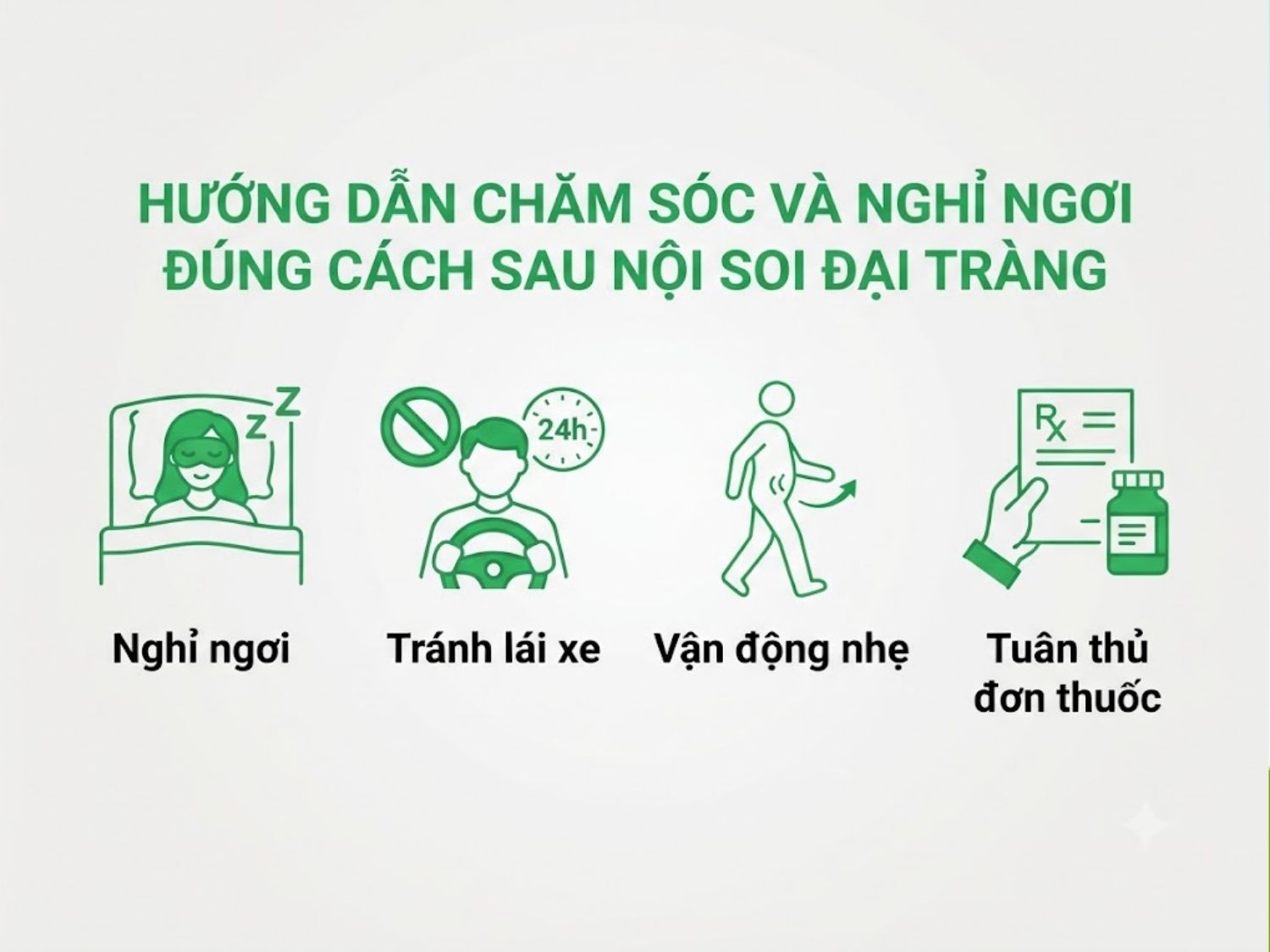 ảnh mô tả Hướng dẫn chăm sóc và nghỉ ngơi đúng cách sau nội soi đại tràng
