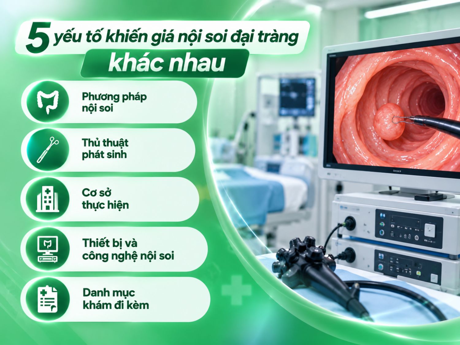 Giá nội soi đại tràng có thể chênh lệch tùy theo phương pháp thực hiện, thiết bị sử dụng, cơ sở y tế và các dịch vụ đi kèm.